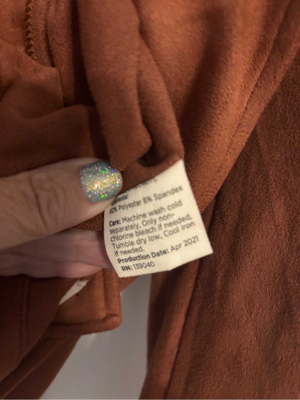 Good Hart Suede Moto Jacket - Rust Brown - Picture 3 of 4